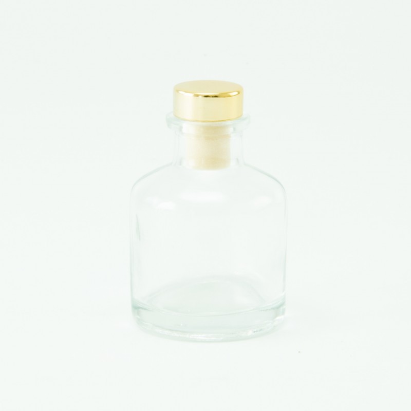 diffuseur de parfum 50ml avec bouchon en or – transparent