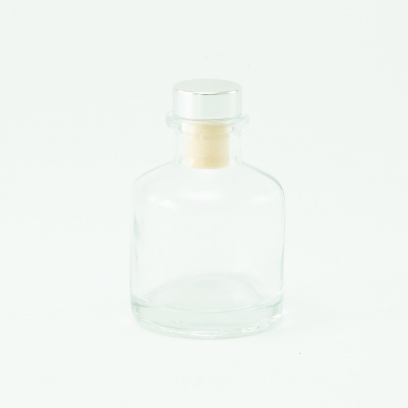 diffuseur de parfum 50ml avec bouchon en argent – transparent