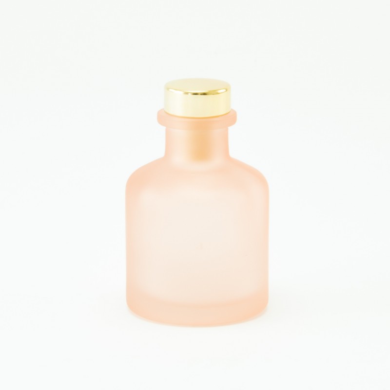 Geurflesje 50ml met gouden schroefdop - frosted blush
