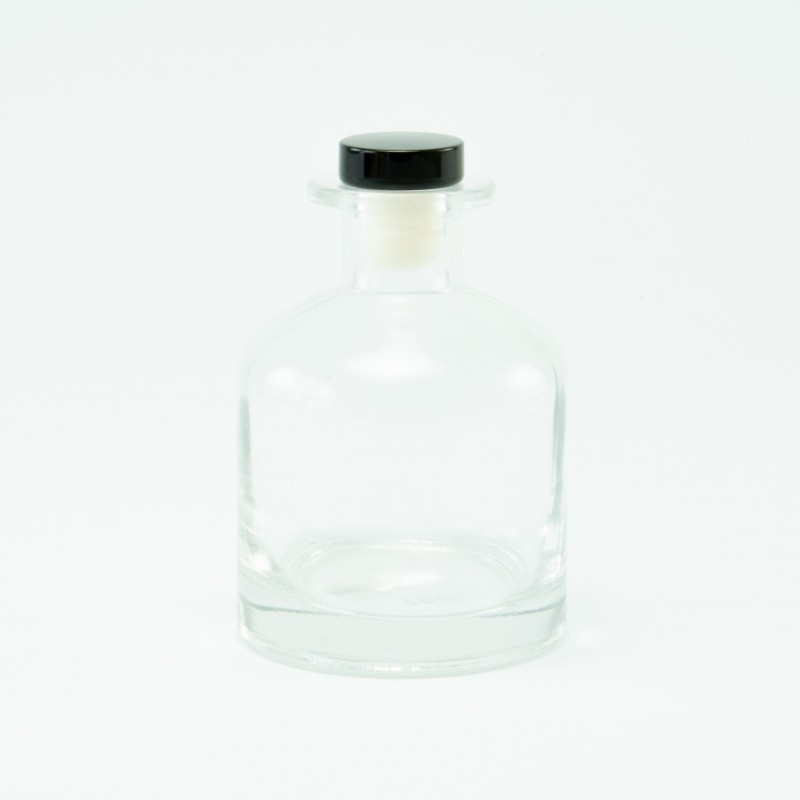 diffuseur de parfum 250ml avec bouchon en noir – transparent