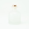 Geurfles 250ml met rose gold schroefdop - frosted wit