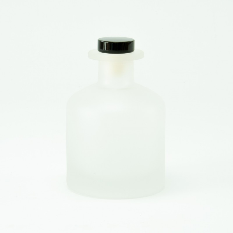 diffuseur de parfum 250ml avec bouchon en noir – blanc effet givré