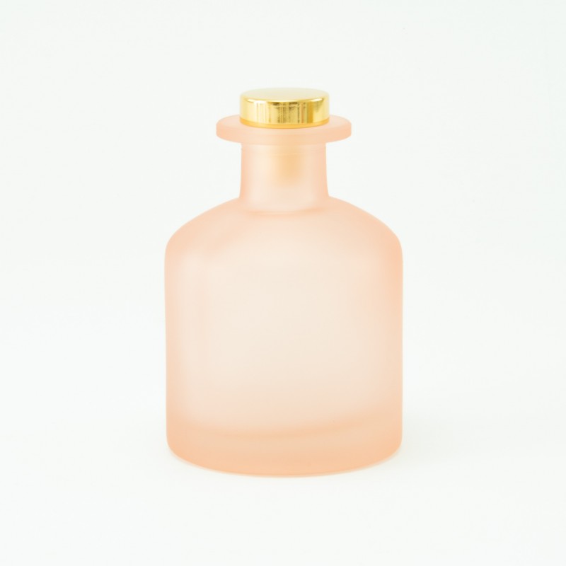 diffuseur de parfum 250ml avec bouchon en or – blush effet givré