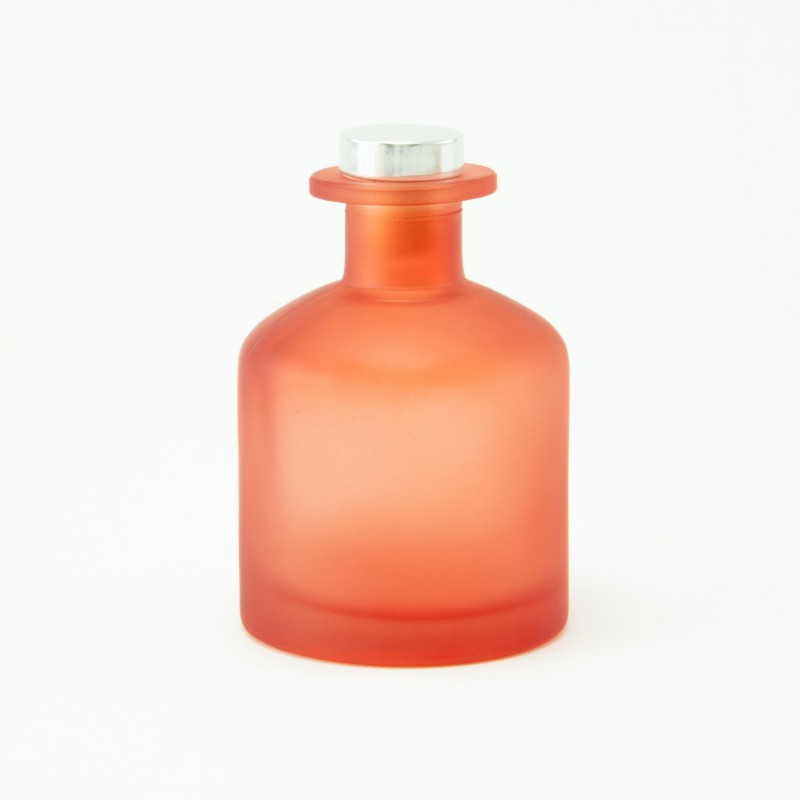 diffuseur de parfum 250ml avec bouchon en argent – terracotta effet givré