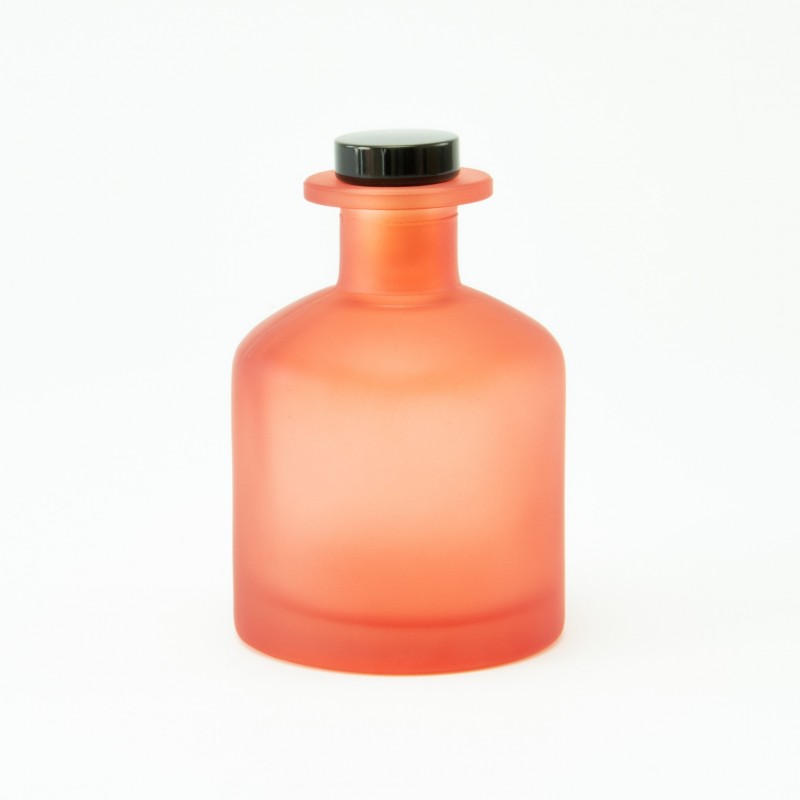 diffuseur de parfum 250ml avec bouchon en noir – terracotta effet givré