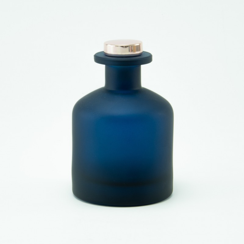 diffuseur de parfum 250ml avec bouchon en rose gold – blue marine effet givré