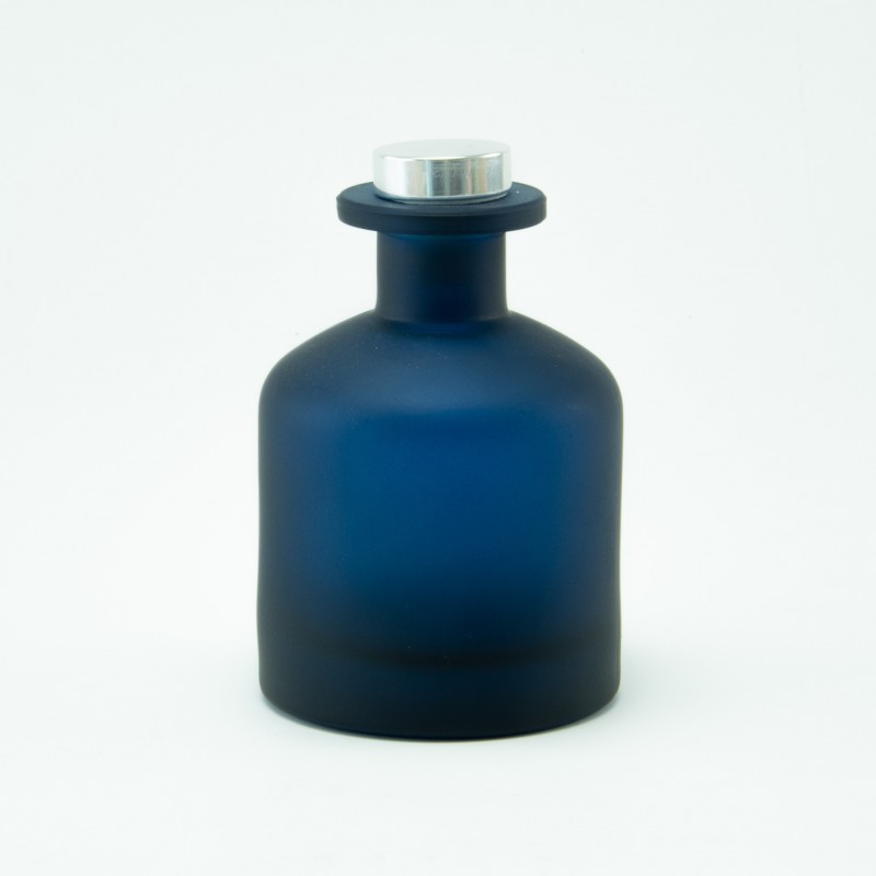 diffuseur de parfum 250ml avec bouchon en argent – blue marine effet givré