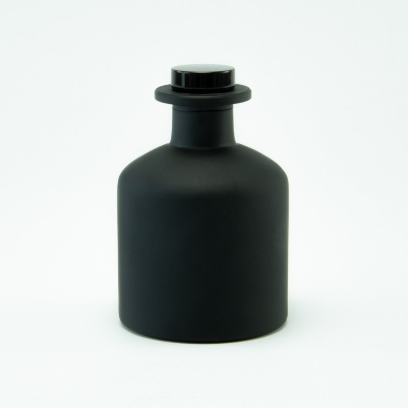 diffuseur de parfum 250ml avec bouchon en noir – noir effet givré