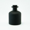 Geurfles 250ml met zwarte schroefdop - frosted zwart