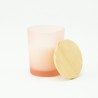 Geurkaarsje met houten deksel - frosted blush