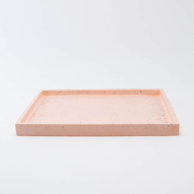 Terrazzo plateau rectangle - blush
