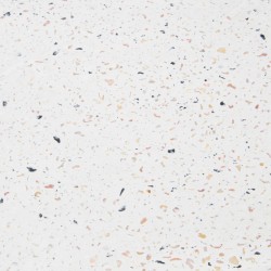Terrazzo plateau ovale petit - blanc