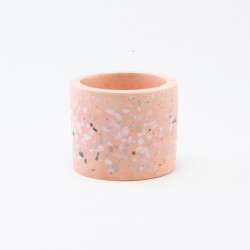 Terrazzo bloempotje - blush
