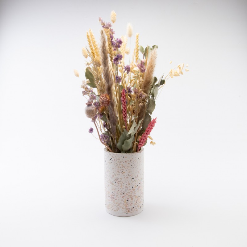 Terrazzo vase - blanc
