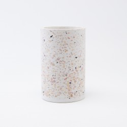 Terrazzo vaas - wit