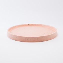 Terrazzo plateau rond - blush