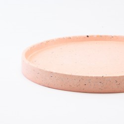 Terrazzo dienblad rond - blush