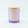 Geurkaars met houten deksel - frosted lila