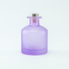 Geurfles 250ml met zilveren schroefdop - frosted lila