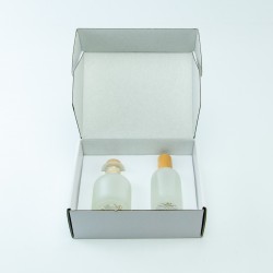 Luxegiftbox diffuser & roomspray gevuld - frosted wit