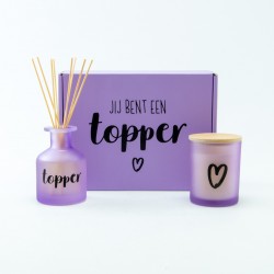 Luxegiftbox geurkaars &...