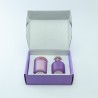 Luxegiftbox geurkaars & diffuser gevuld - frosted lila