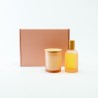 Luxegiftbox geurkaars & roomspray gevuld - frosted blush