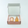 Luxegiftbox geurkaars & roomspray gevuld - frosted blush