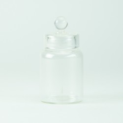 Mini bocal en verre à ouatte