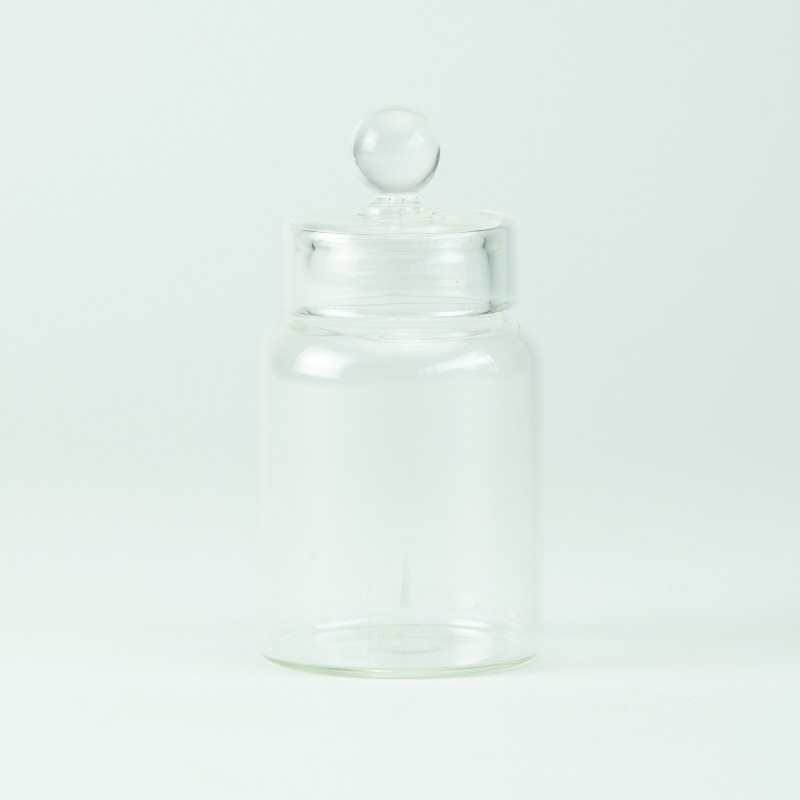 Mini bocal en verre à ouatte