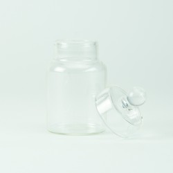 Mini bocal en verre à ouatte