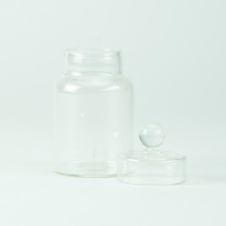 Mini bocal en verre à ouatte