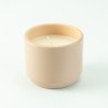 Petit pot de fleurs avec bougie - blush