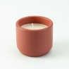 Petit pot de fleurs avec bougie - terracotta