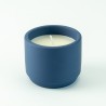 Petit pot de fleurs avec bougie - bleu marine