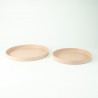 Set van 2 metalen dienbladen rond - blush