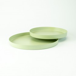 Set de 2 plateaux ronds en...