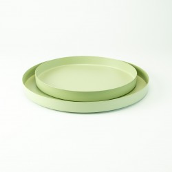 Set de 2 plateaux ronds en...