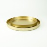 Set van 2 metalen dienbladen rond - goud