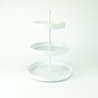 Etagère métal ronde 3 niveaux - blanc