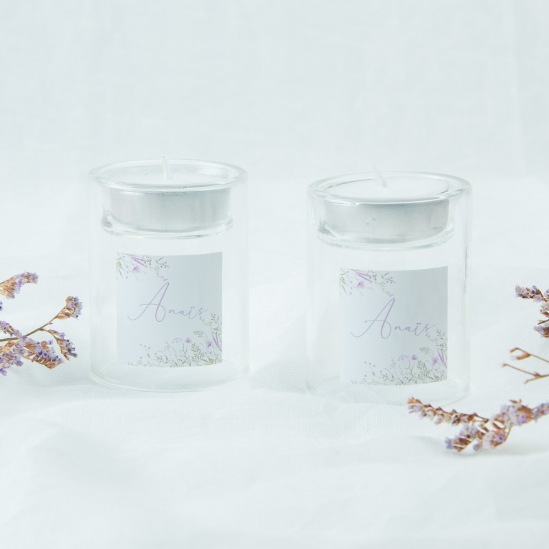 theelichthouder dubbelwandig - transparant