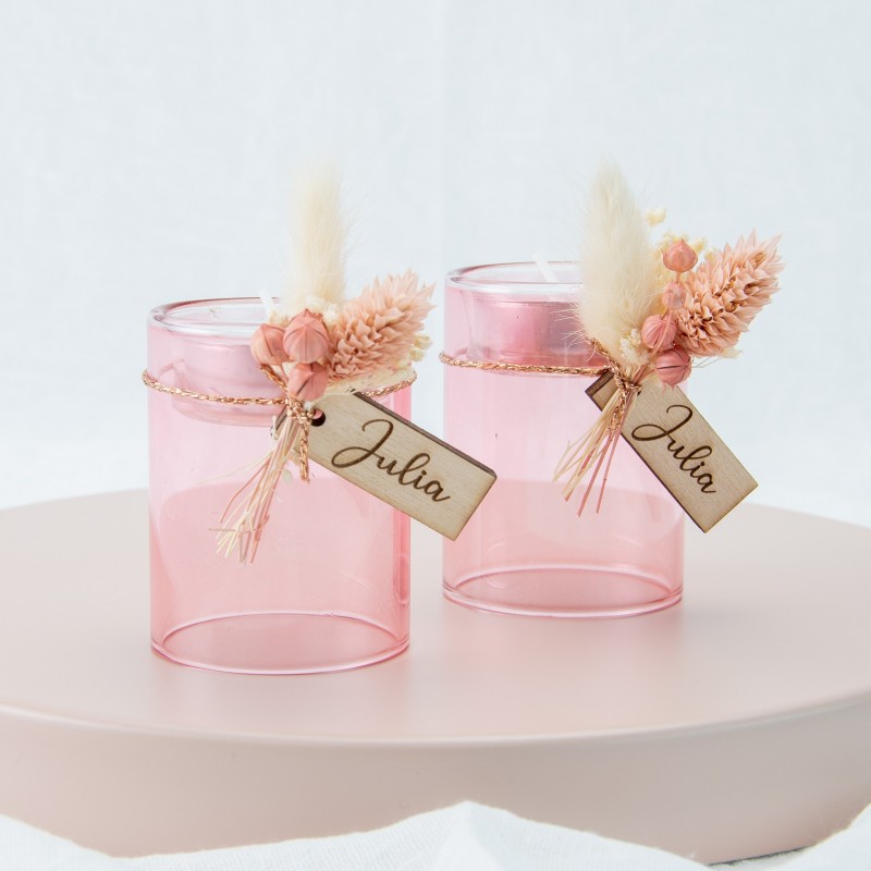 theelichthouder dubbelwandig - blush