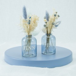 glazen vaasje - blauw