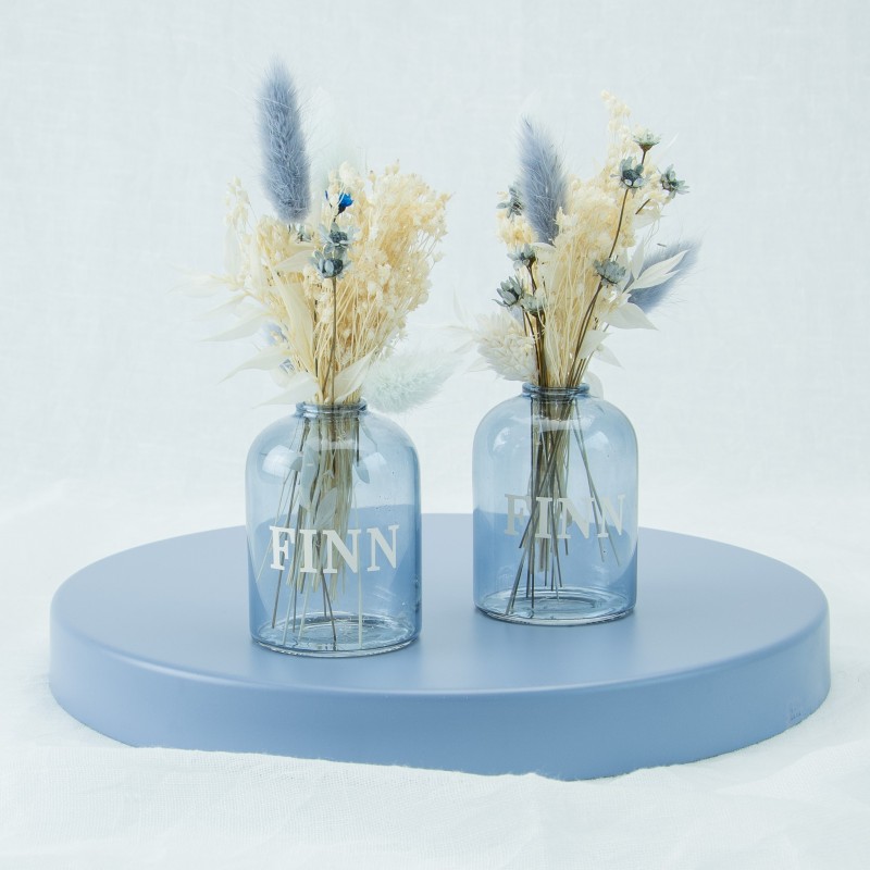 glazen vaasje - blauw