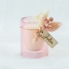 dubbelwandig glaasje met kaars - blush