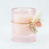 dubbelwandig glas met kaars - blush