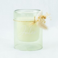 dubbelwandig glas met kaars...