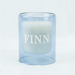 dubbelwandig glas met kaars...