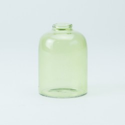 glazen vaasje - zijdegroen