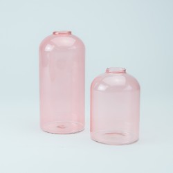 Set van 2 glazen vazen - blush